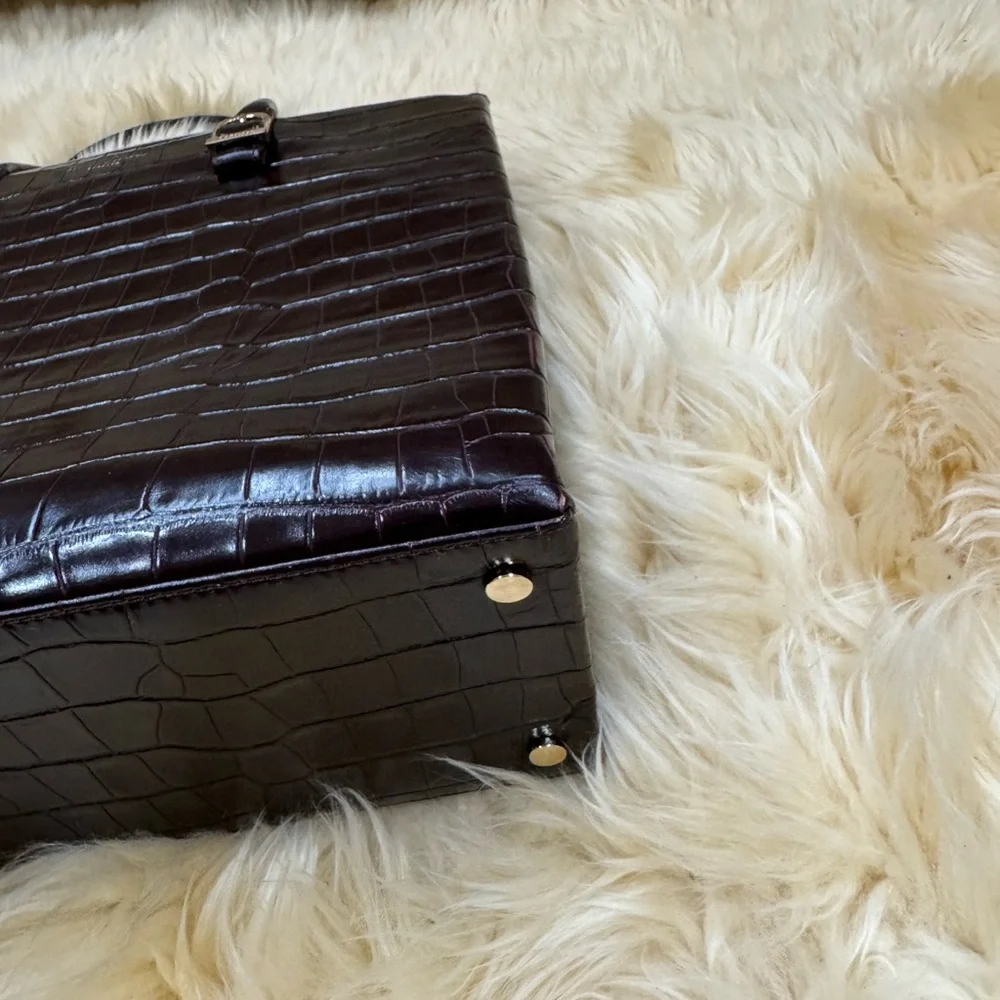 Aspinal of London Croc-Embossed Editors Tote Bag - Picture 8 of 10